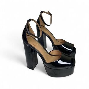 Sam Edelman Black Patent Platform heels